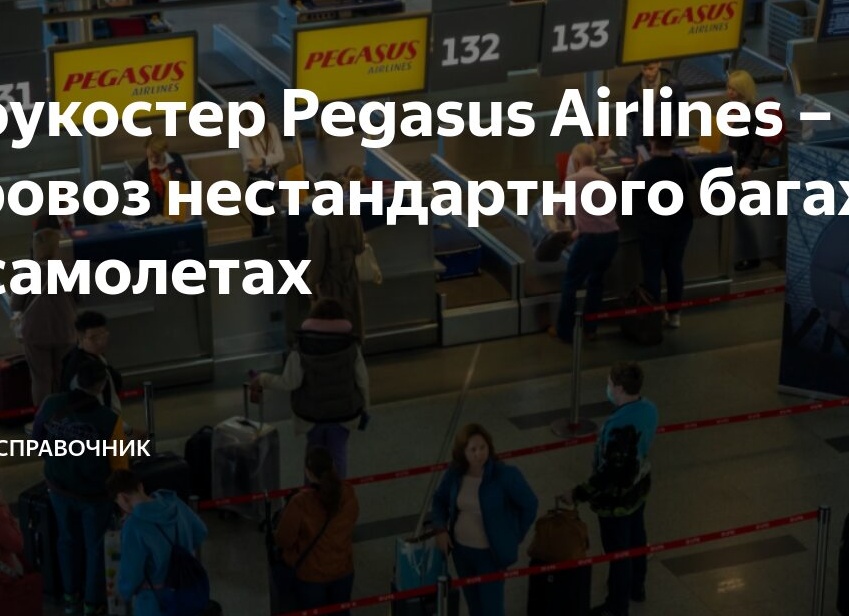 Лоукостер Pegasus Airlines – провоз нестандартного багажа в самолетах